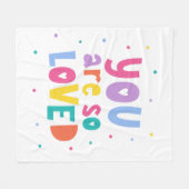 Farbenfroh, dass du so geliebt bist fleecedecke (Vorderseite (Horizontal))