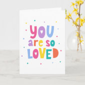 Farbenfroh, dass du so geliebt bist karte (Gelbe Blume)