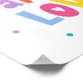 Farbenfroh, dass du so geliebt bist poster (Ecke)