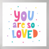 Farbenfroh, dass du so geliebt bist poster (Vorne)