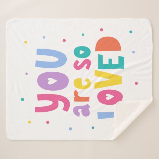 Farbenfroh, dass du so geliebt bist sherpadecke (Vorderseite (Horizontal))