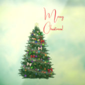 Farbenfroh dekoriert Weihnachtsbaum Fensteraufkleber (Blatt 3)