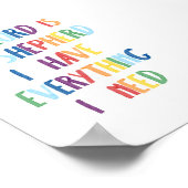 Farbenfroh Der Herr ist mein Hirtenposter Poster (Ecke)