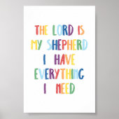 Farbenfroh Der Herr ist mein Hirtenposter Poster (Vorne)