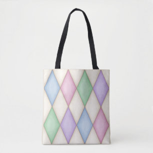 Farbenfroh Diamond Karo Harlequin Pattern Tasche