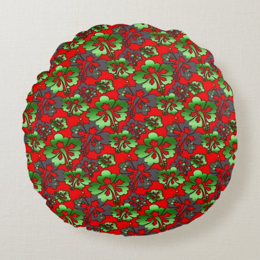 Farbenfroh digitales 3D-Design Rundwurfkissen (16 Rundes Kissen (Vorderseite)