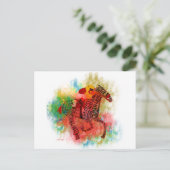 Farbenfroh durchdacht in Typografie Postkarte (Stehend Vorderseite)