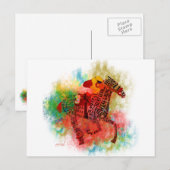 Farbenfroh durchdacht in Typografie Postkarte (Vorne/Hinten)