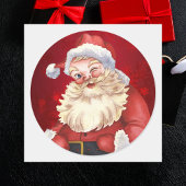 Farbenfroh, einfach Vintag Weihnachten Runder Aufkleber