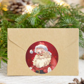 Farbenfroh, einfach Vintag Weihnachten Runder Aufkleber