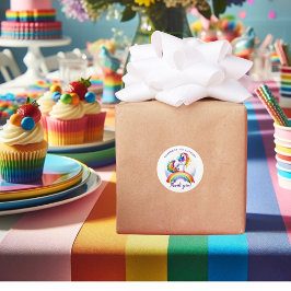 Farbenfroh, eintönig gefühlter Regenbogen Runder Aufkleber