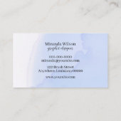 Farbenfroh Einzigartiger Lila Wasserfarben-Designe Visitenkarte (Rückseite)