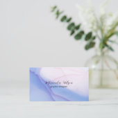 Farbenfroh Einzigartiger Lila Wasserfarben-Designe Visitenkarte (Stehend Vorderseite)