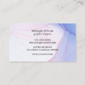 Farbenfroh Einzigartiger Lila Wasserfarben-Designe Visitenkarte (Rückseite)