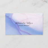 Farbenfroh Einzigartiger Lila Wasserfarben-Designe Visitenkarte (Vorderseite)