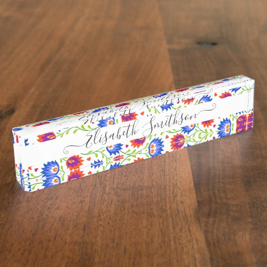 Farbenfroh Elegant Beruflich kühl Bohemisch Namensplakette (Seite)