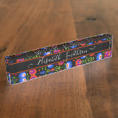 Farbenfroh Elegant Beruflich kühl Bohemisch Namensplakette (Seite)