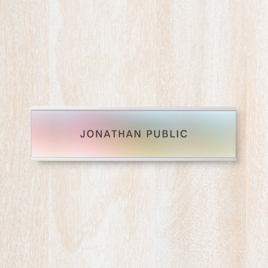 Farbenfroh Elegant Modernes, trendig-gelbes Rot Türschild (Vorderseite )