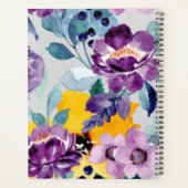 farbenfroh eleganter Watercolor Floral Planner Planer (Rückseite)