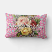 Farbenfroh Elegantes Muttertagskissen Lendenkissen (Rückseite)