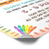 Farbenfroh, essbar zurück zum Flyer der Schule Poster (Ecke)