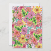 Farbenfroh, faszinierendes künstlerisches Brautpar Einladung (Rückseite)