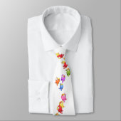 Farbenfroh fliegende Vögel Neck Tie Krawatte (Gebunden)