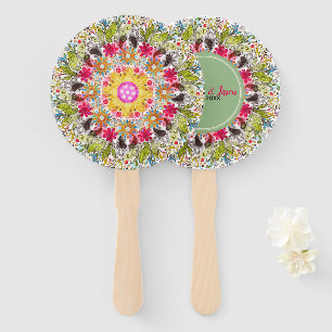 Farbenfroh Floral Mandela Fächer