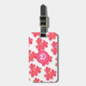 farbenfroh florales modernes Monogramm Gepäckanhänger (Vorderseite vertikal)