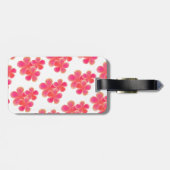 farbenfroh florales modernes Monogramm Gepäckanhänger (Rückseite horizontal)