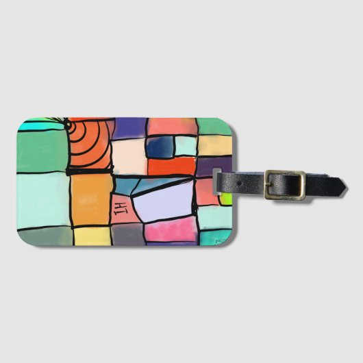 farbenfroh, fröhlich, einladend, hell gepäckanhänger (Vorderseite (Horizontal))