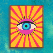 Farbenfroh Funky Evil Eye Poster