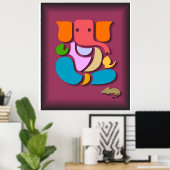Farbenfroh Ganesha Poster (Heimbüro)