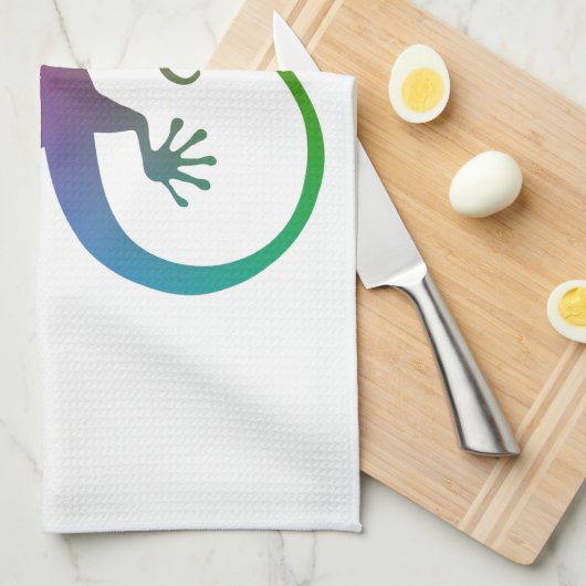 Farbenfroh Gecko Handtuch (Viertel Falte)