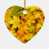 Farbenfroh, gefallen, Herbstblätter Keramikornament (Vorne)