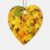 Farbenfroh, gefallen, Herbstblätter Keramikornament (Links)