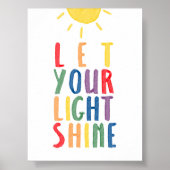 Farbenfroh gelassen helles Poster (Vorne)