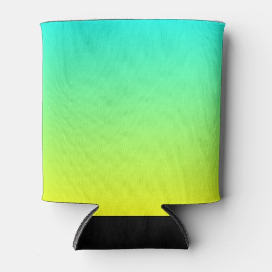 farbenfroh-gelber Zitronenlilie, türkisgrün Dosenkühler (Vorderseite)