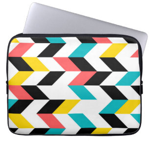 Farbenfroh, geometrisch, cool, einzigartig, trendi laptopschutzhülle