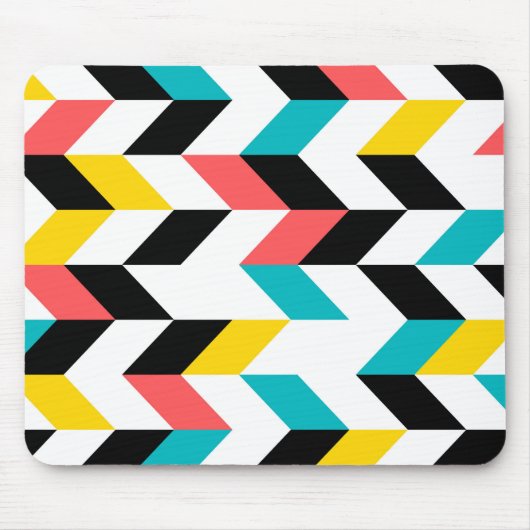 Farbenfroh, geometrisch, cool, einzigartig, trendi mousepad (Vorne)