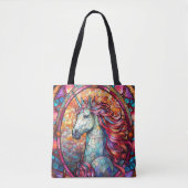 Farbenfroh gestanztes Glas Einhorn Tasche (Vorderseite)