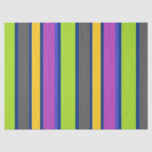 Farbenfroh gestreift, Gewebepapier Seidenpapier (Vorderseite)