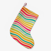 Farbenfroh gestreift Nahtloses Muster. Abbildung. Kleiner Weihnachtsstrumpf (Vorderansicht (hängend))