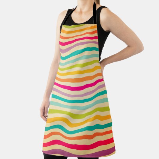Farbenfroh gestreift Nahtloses Muster. Abbildung.  Schürze (InSitu)