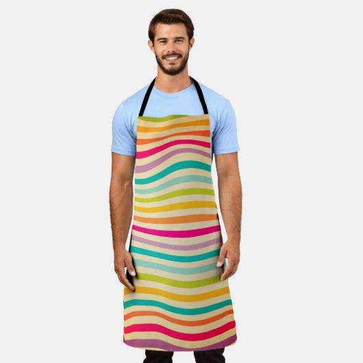 Farbenfroh gestreift Nahtloses Muster. Abbildung.  Schürze (Getragen)