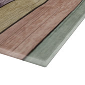 Farbenfroh gestrichenes Holz Schneidebrett (Ecke)