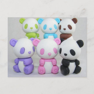 farbenfroh Girly Japanese Anime Kawaii Panda Postkarte