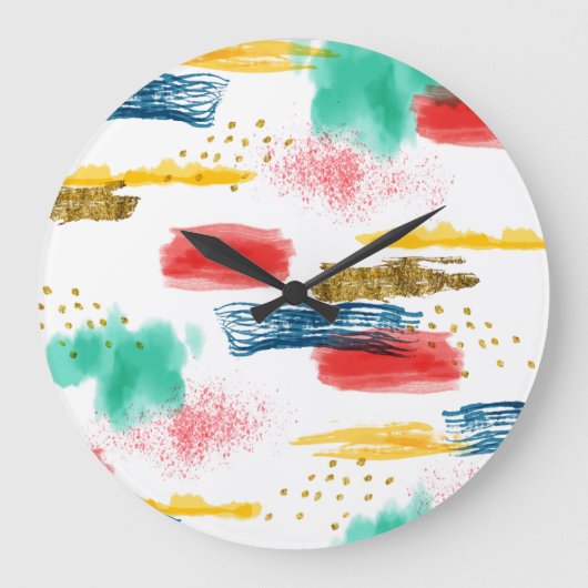farbenfroh große wanduhr (Vorderseite)