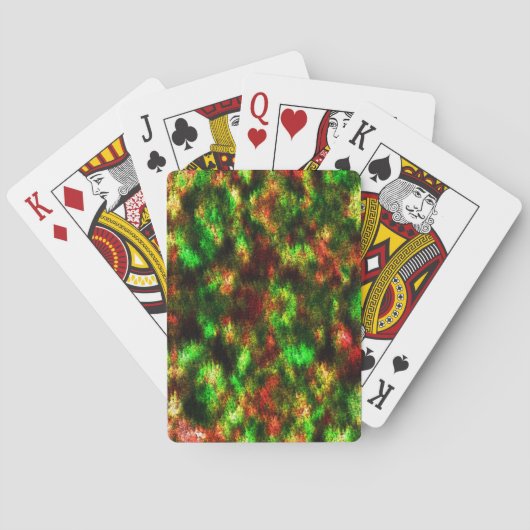 Farbenfroh grün, gelb bis rot mit Federwirkung Spielkarten (Rückseite)