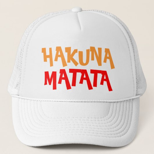 Farbenfroh Hakuna Matata Truckerkappe (Vorderseite)